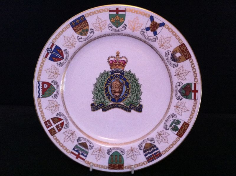 SPODE, THE ROYAL CANADIAN MOUNTED POLICE COMMEMORATIVE PLATE Clarice