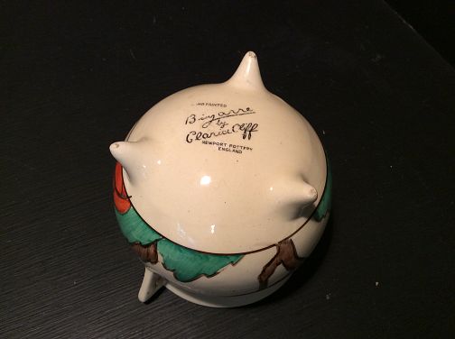 CLARICE CLIFF, A GOOD “LIMBERLOST” SMALL SIZE CAULDRON FROM THE ...