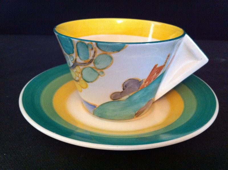 CLARICE CLIFF SECRETS CONICAL TEA CUP AND SAUCER: Clarice Cliff & Art ...